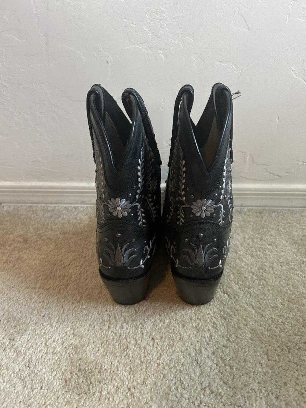 Durango Women's Crush Sterling Wildflower Western Floral Black Boots - Picture 2 of 4